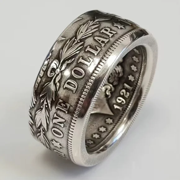 Mens United States of America Silver Ring - Picture 5 of 5
